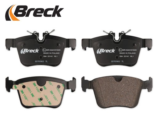 Brake Pad Set, disc brake BRECK 221410055400 3