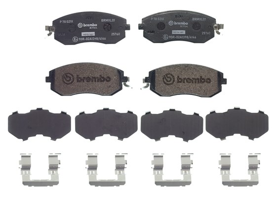 Brake Pad Set, disc brake BREMBO P78021X 2
