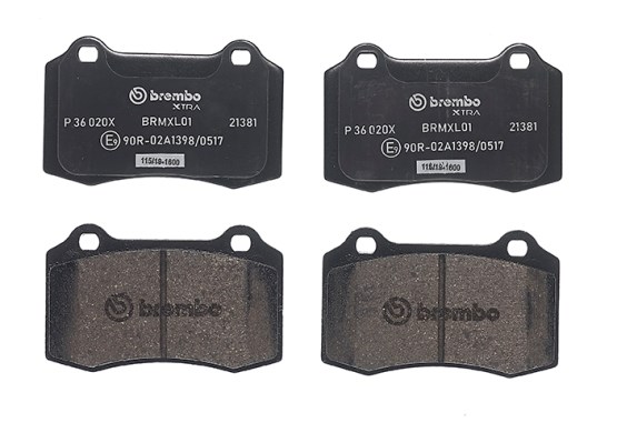 Brake Pad Set, disc brake BREMBO P36020X 2