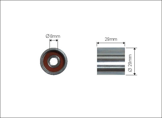Deflection/Guide Pulley, timing belt CAFFARO 21795