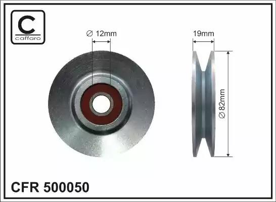 Deflection/Guide Pulley, v-ribbed belt CAFFARO 500050