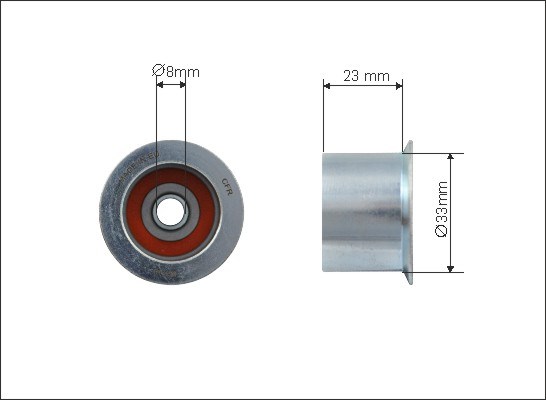 Deflection/Guide Pulley, timing belt CAFFARO 500134