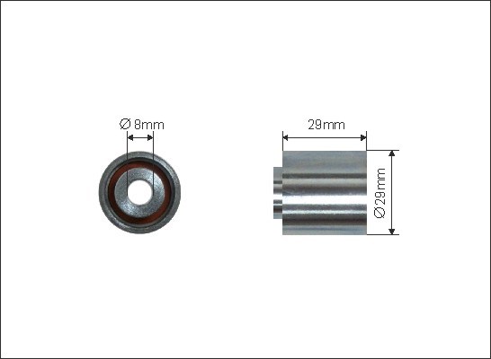 Deflection/Guide Pulley, timing belt CAFFARO 21794