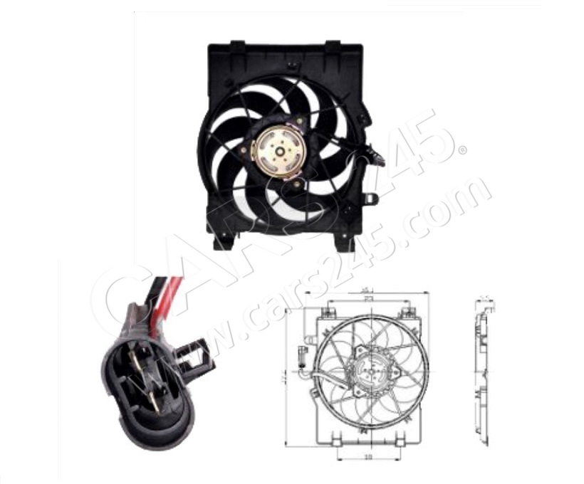 Radiator And Condenser Fan Assembly Cars245 RDOP080041