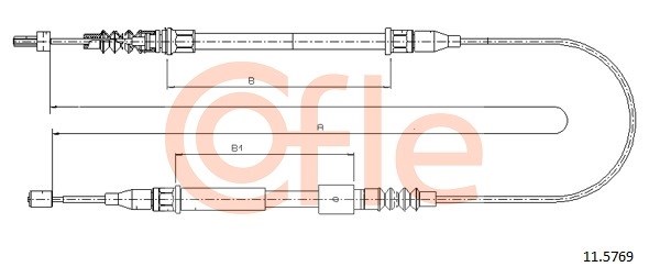 Cable Pull, parking brake COFLE 115769