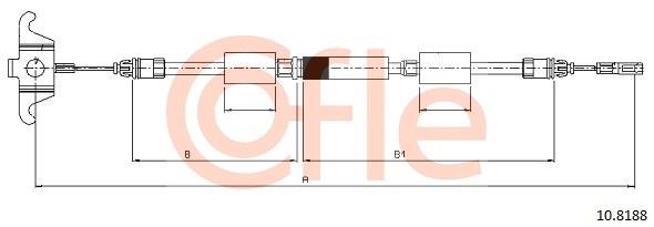 Cable Pull, parking brake COFLE 108188