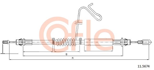 Cable, parking brake COFLE 115674