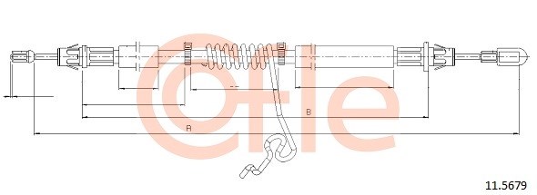 Cable Pull, parking brake COFLE 115679