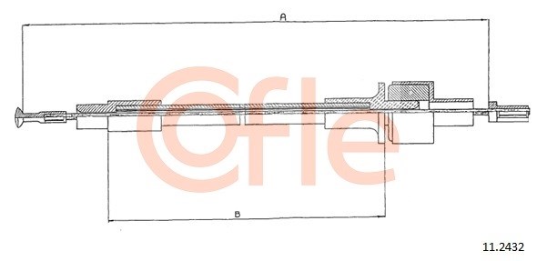 Cable Pull, clutch control COFLE 112432