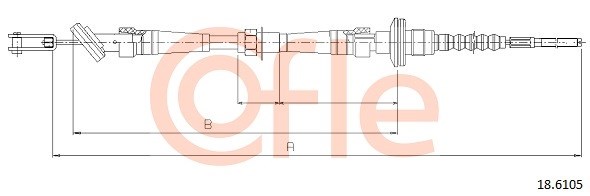 Cable Pull, clutch control COFLE 186105