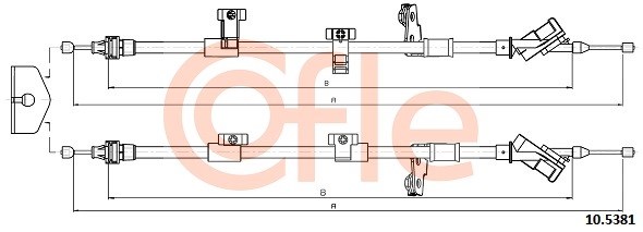 Cable Pull, parking brake COFLE 105381