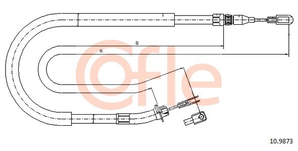 Cable Pull, parking brake COFLE 109873