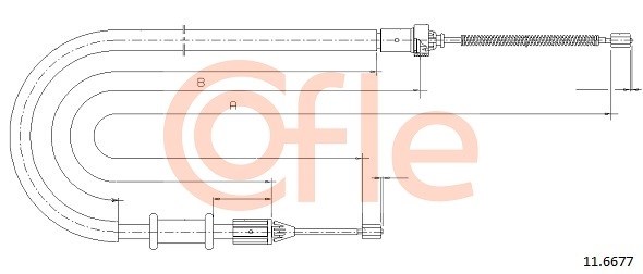 Cable Pull, parking brake COFLE 116677