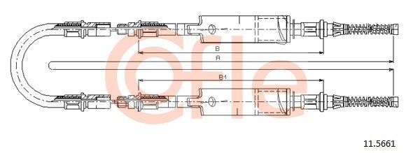 Cable, parking brake COFLE 115661