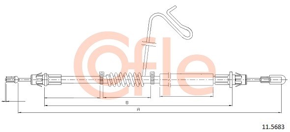 Cable Pull, parking brake COFLE 115683