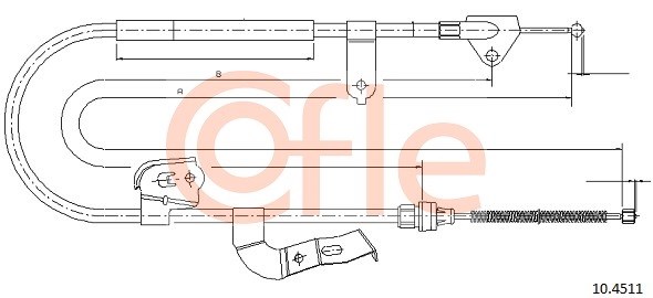 Cable Pull, parking brake COFLE 104511