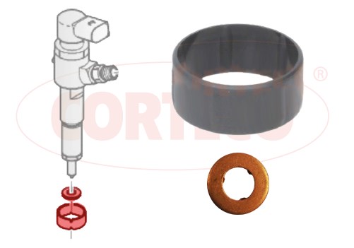 Seal Ring Set, injection valve CORTECO 49445013