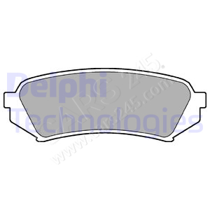 Brake Pad Set, disc brake DELPHI LP1438
