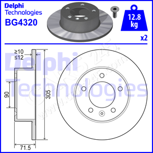 Brake Disc DELPHI BG4320