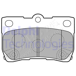 Brake Pad Set, disc brake DELPHI LP2130