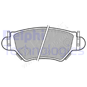Brake Pad Set, disc brake DELPHI LP1553