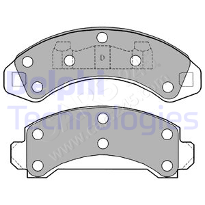 Brake Pad Set, disc brake DELPHI LP1173