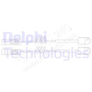 Warning Contact, brake pad wear DELPHI LZ0191