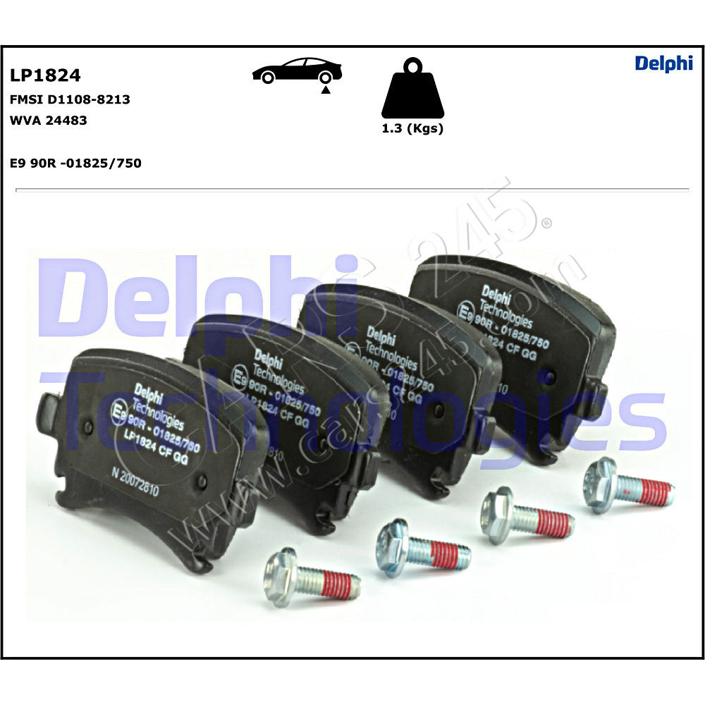 Brake Pad Set, disc brake DELPHI LP1824 2