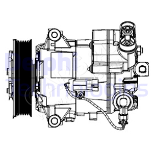 Compressor, air conditioning DELPHI TSP0155948