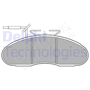 Brake Pad Set, disc brake DELPHI LP1096