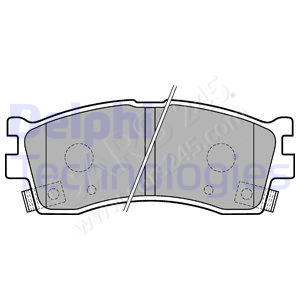 Brake Pad Set, disc brake DELPHI LP1702
