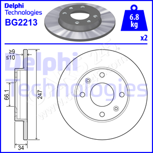 Brake Disc DELPHI BG2213