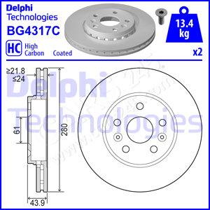Brake Disc DELPHI BG4317C