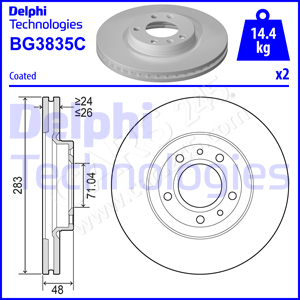 Brake Disc DELPHI BG3835C