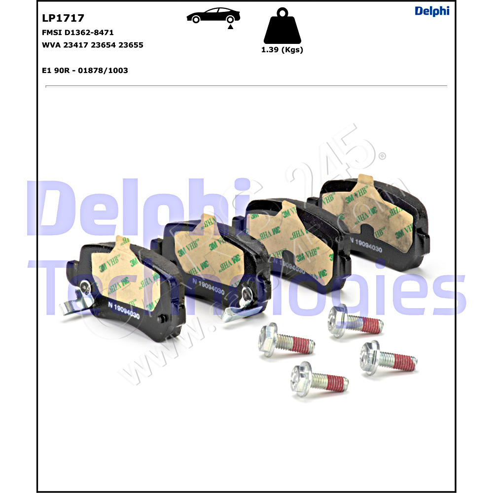 Brake Pad Set, disc brake DELPHI LP1717 2