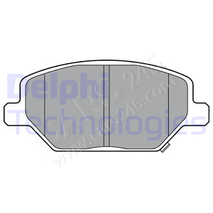 Brake Pad Set, disc brake DELPHI LP3371
