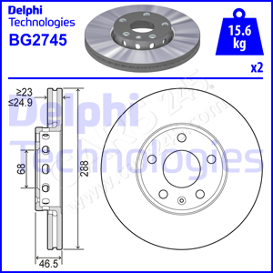 Brake Disc DELPHI BG2745