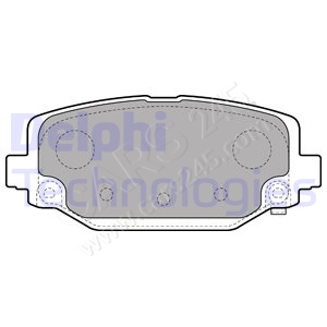 Brake Pad Set, disc brake DELPHI LP2499