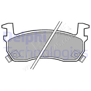 Brake Pad Set, disc brake DELPHI LP635