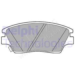 Brake Pad Set, disc brake DELPHI LP3263