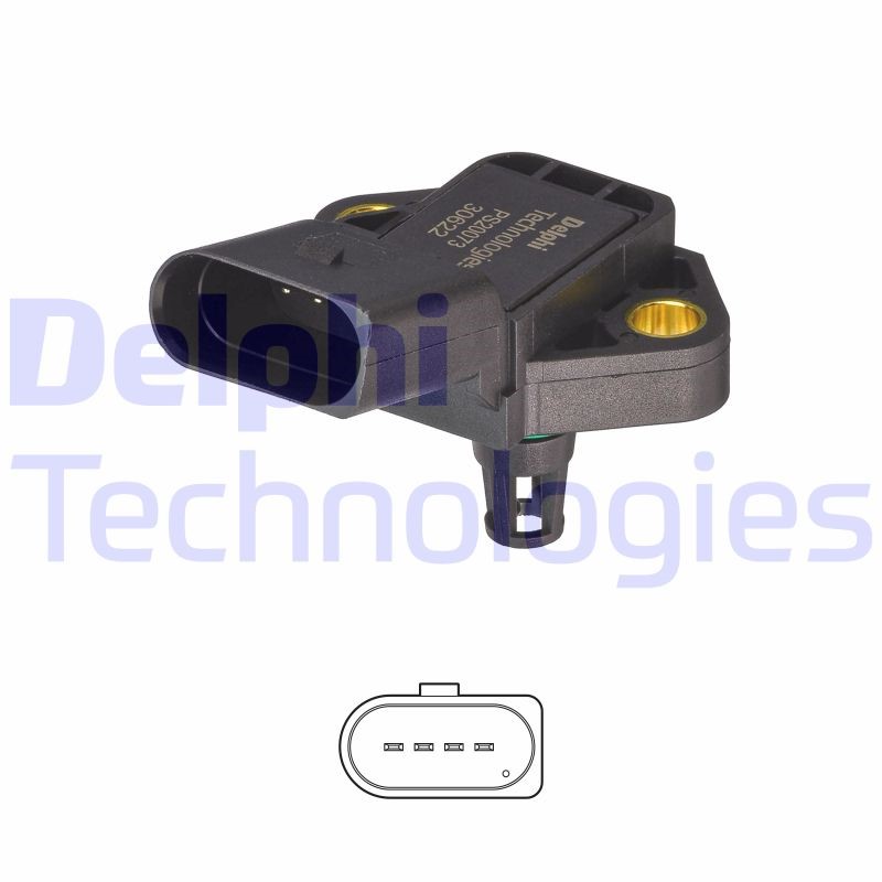 Sensor, intake manifold pressure DELPHI PS20073-12B1