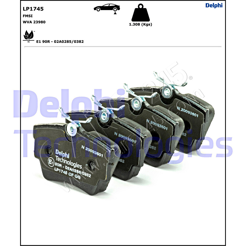 Brake Pad Set, disc brake DELPHI LP1745 2