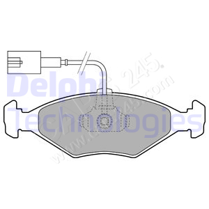 Brake Pad Set, disc brake DELPHI LP1855