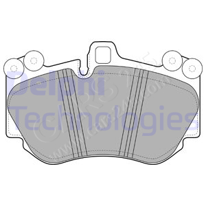 Brake Pad Set, disc brake DELPHI LP2116