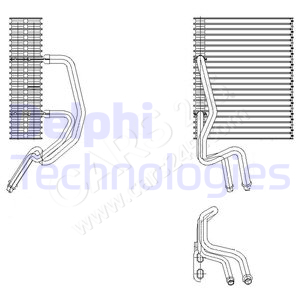Evaporator, air conditioning DELPHI TSP0525177