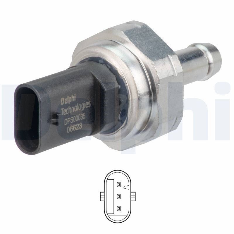 Sensor, exhaust pressure DELPHI DPS00035-12B1