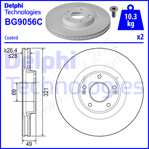 Brake Disc DELPHI BG9056C