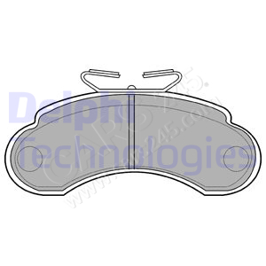Brake Pad Set, disc brake DELPHI LP735