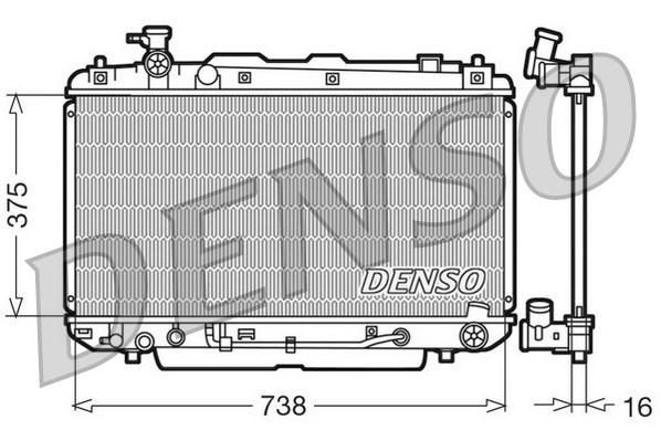 Radiator, engine cooling DENSO DRM50022