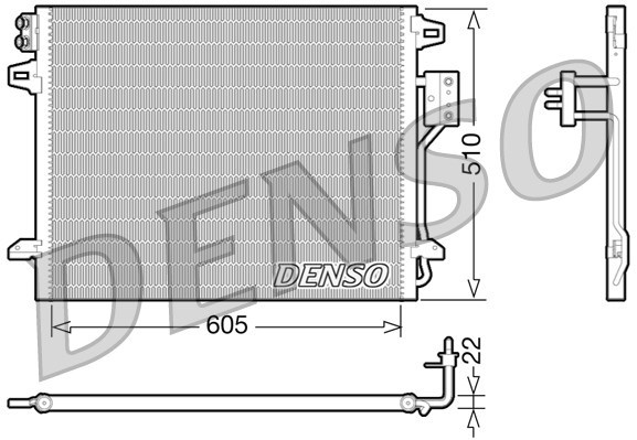 Condenser, air conditioning DENSO DCN06006